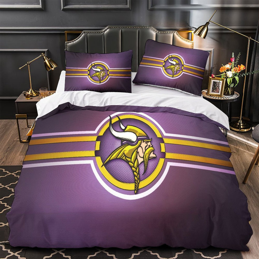 Minnesota Vikings Bedding Set Duvet Cover Without Filler (Online Order Only)