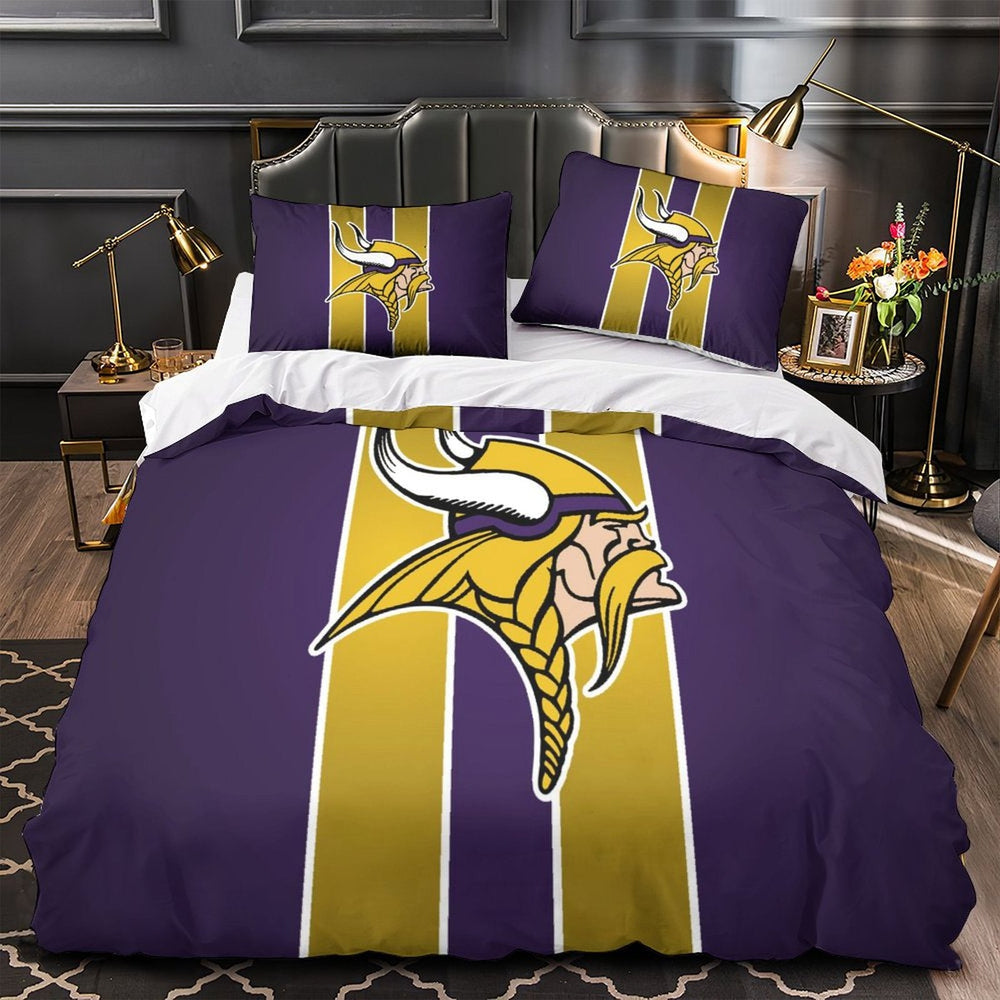 Minnesota Vikings Bedding Set Duvet Cover Without Filler (Online Order Only)