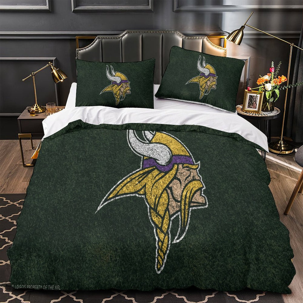 Minnesota Vikings Bedding Set Duvet Cover Without Filler (Online Order Only)