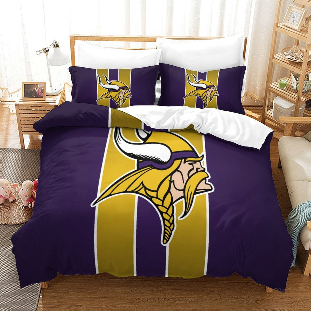 Minnesota Vikings Bedding Set Duvet Cover Without Filler (Online Order Only)