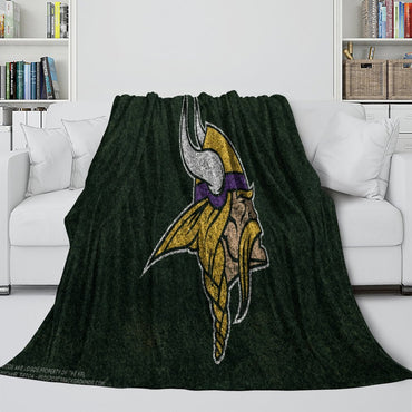 Minnesota Vikings Blanket Flannel Fleece Throw Room Decoration (Online Order Only)