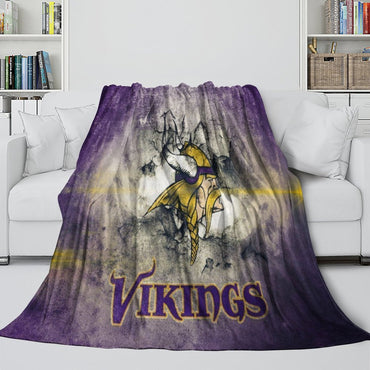 Minnesota Vikings Blanket Flannel Fleece Throw Room Decoration (Online Order Only)