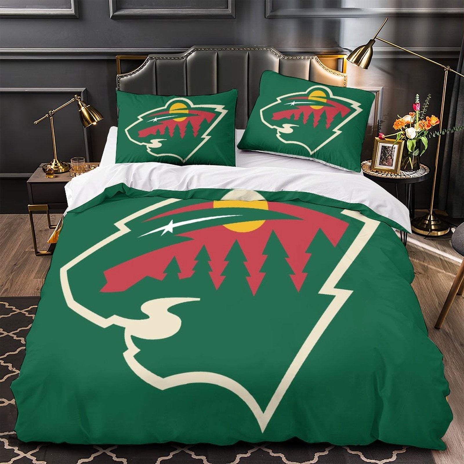 Minnesota Wild Bedding Set Quilt Duvet Cover Without Filler (Online Order Only)