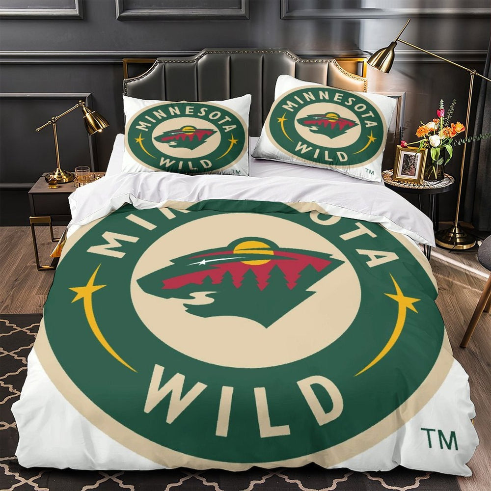 Minnesota Wild Bedding Set Quilt Duvet Cover Without Filler (Online Order Only)