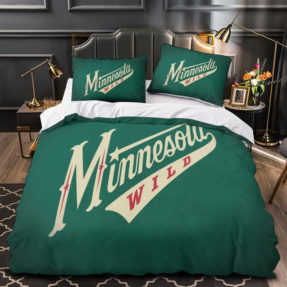Minnesota Wild Bedding Set Quilt Duvet Cover Without Filler (Online Order Only)