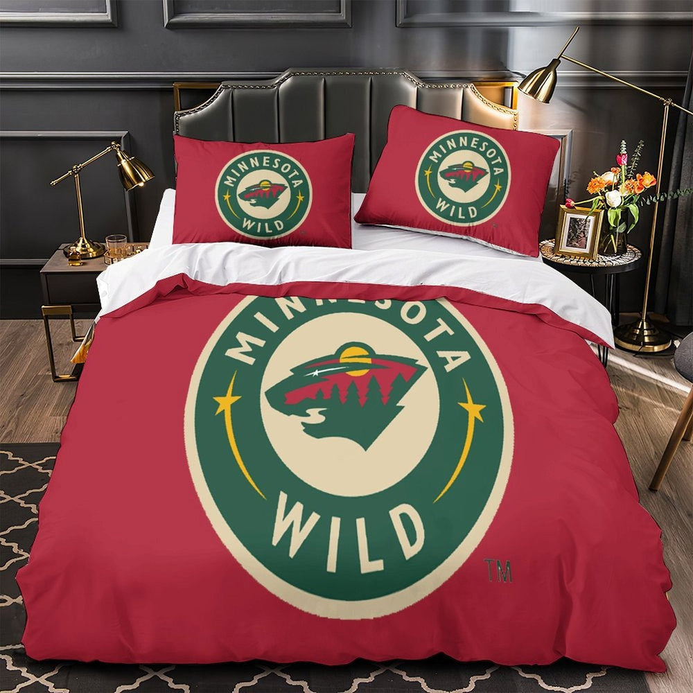Minnesota Wild Bedding Set Quilt Duvet Cover Without Filler (Online Order Only)