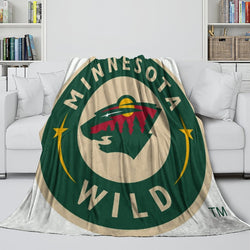 Minnesota Wild Blanket Flannel Throw Kids Room Decoration (Online Order Only)