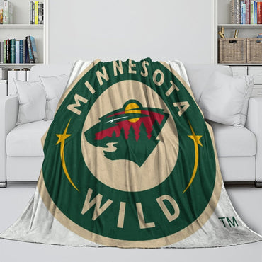 Minnesota Wild Blanket Flannel Throw Kids Room Decoration (Online Order Only)