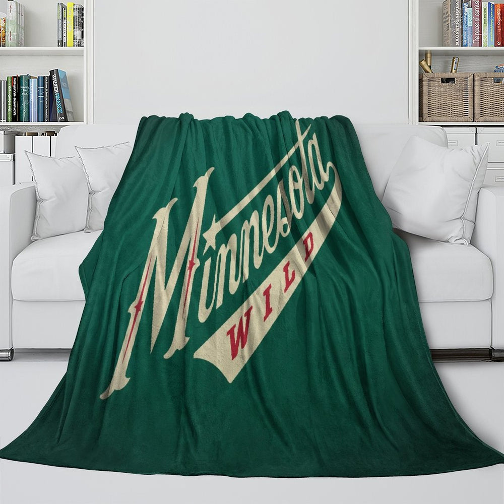 Minnesota Wild Blanket Flannel Throw Kids Room Decoration (Online Order Only)