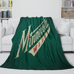 Minnesota Wild Blanket Flannel Throw Kids Room Decoration (Online Order Only)