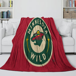Minnesota Wild Blanket Flannel Throw Kids Room Decoration (Online Order Only)