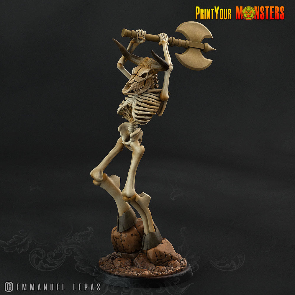 3D Printed Print your Monster The Ancient Bones Pack - Bone Minotaurs 28mm 32mm D&D (Online Only)