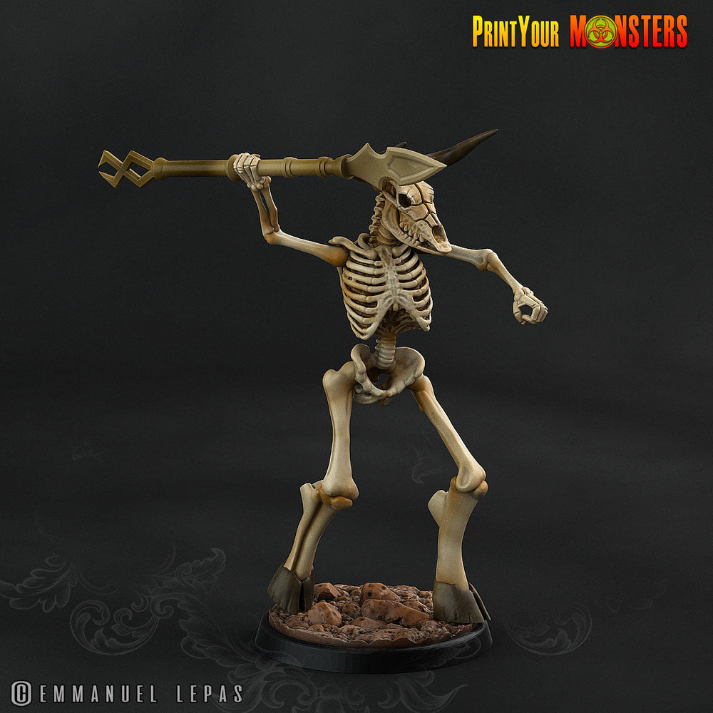 3D Printed Print your Monster The Ancient Bones Pack - Bone Minotaurs 28mm 32mm D&D (Online Only)