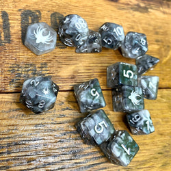 Misty Step - 14 Piece DnD Dice Set | Acrylic RPG Gaming Dice (ONLINE ORDER ONLY)
