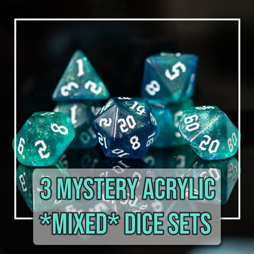 3 Mystery Acrylic Dice Sets (ONLINE ORDER ONLY)