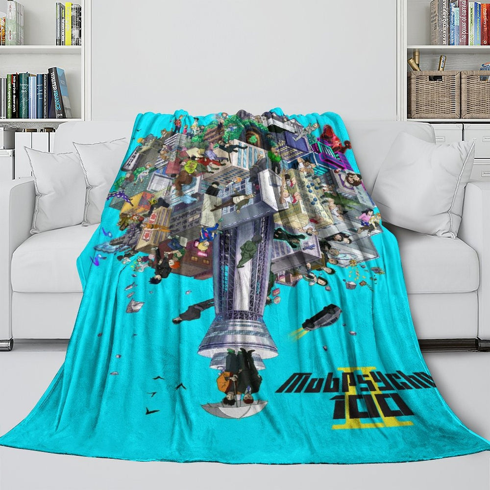 Mob Psycho 100 Blanket Flannel Fleece Throw Room Decoration (Online Order Only)
