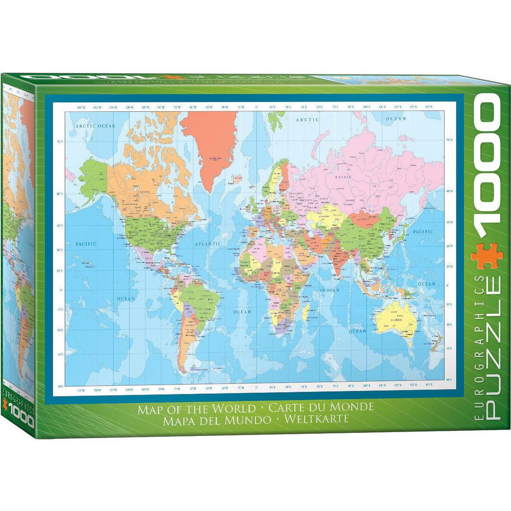 Modern Map of the World 1000 Piece Jigsaw Puzzle Eurographics (ONLINE ORDER ONLY)
