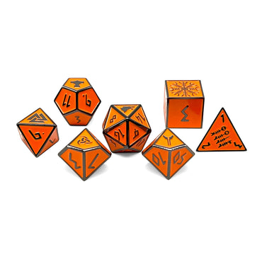 Molten Lava - Norse Themed Metal Dice Set (Online Only)