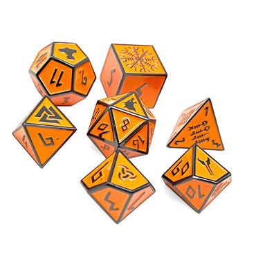 Molten Lava - Norse Themed Metal Dice Set (Online Only)