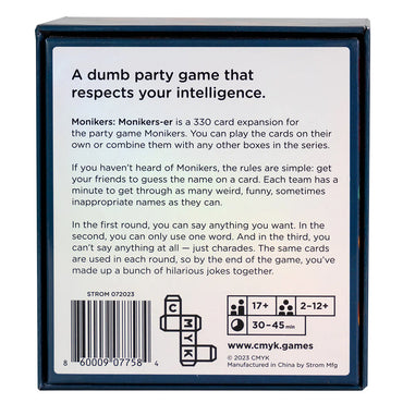 Monikers: Monikers-er (ONLINE ORDER ONLY)