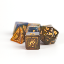D&D Adventure Dice Set - Monk Edition | Blue/Gold 12pc Collection (ONLINE ORDER ONLY)