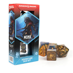 D&D Adventure Dice: Monk (Blue / Gold) (ONLINE ORDER ONLY)