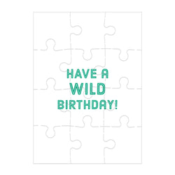 Monkey Cake Birthday Greeting Card 12 Piece Jigsaw Puzzle Mudpuppy