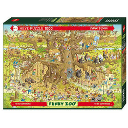 Monkey Habitat Funky Zoo 1000 Piece Jigsaw Puzzle Heye (ONLINE ORDER ONLY)