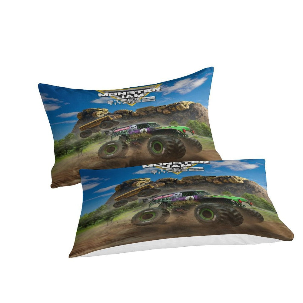Monster Jam Steel Titans Truck Bedding Set Duvet Cover Without Filler (Online Order Only)