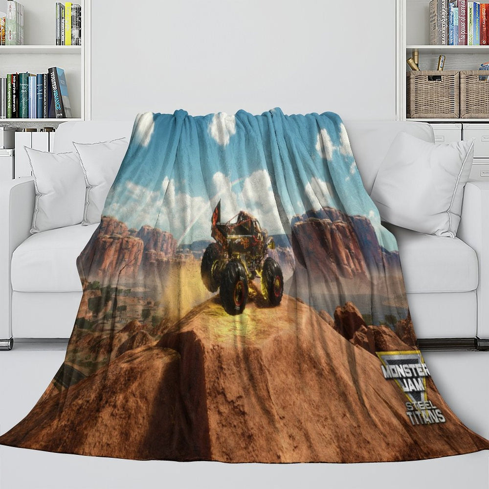 Monster Jam Steel Titans Truck Blanket Flannel Fleece Throw (Online Order Only)