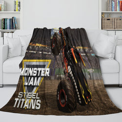 Monster Jam Steel Titans Truck Blanket Flannel Fleece Throw (Online Order Only)