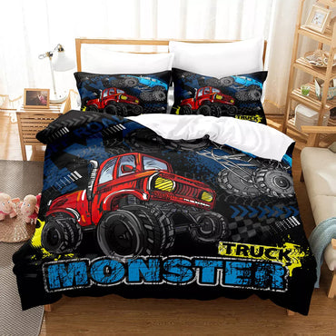 Monster Truck Bedding Set Pattern Quilt Cover Without Filler (Online Order Only)