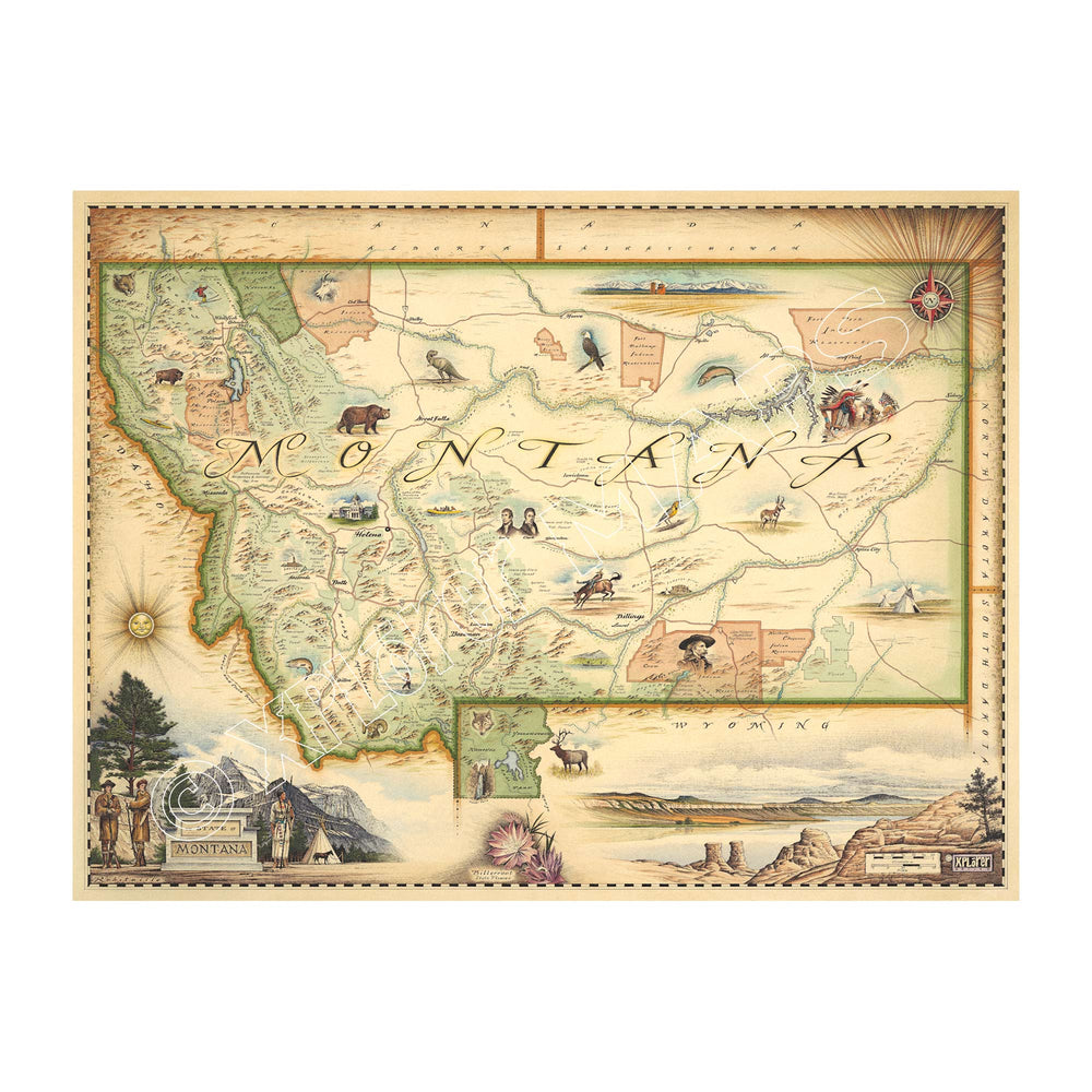 Montana 1000 Piece Jigsaw Puzzle Xplorer Maps (ONLINE ORDER ONLY)
