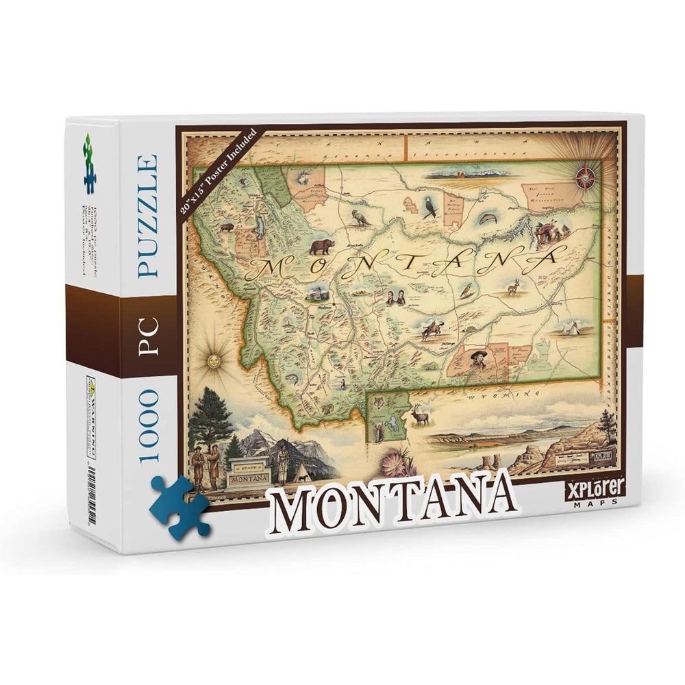 Montana 1000 Piece Jigsaw Puzzle Xplorer Maps (ONLINE ORDER ONLY)