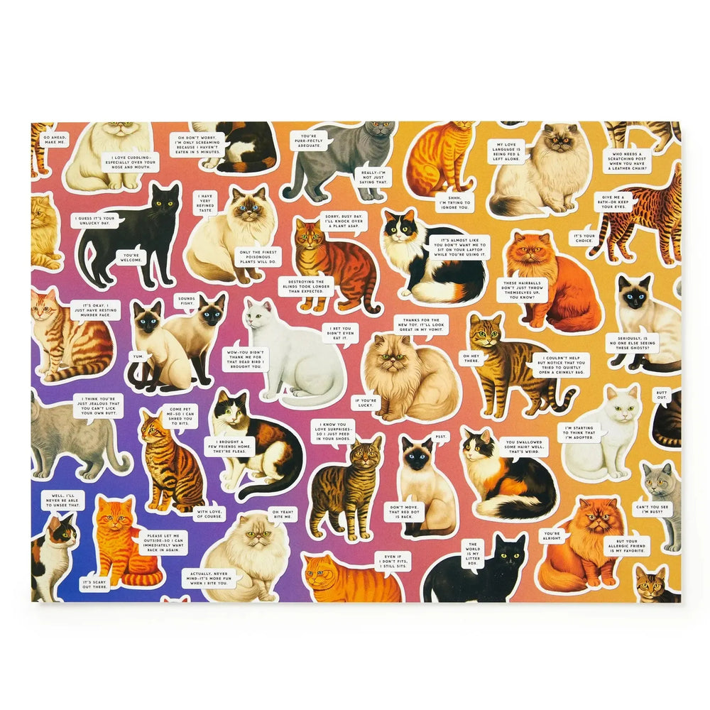 Moody Cats 1000 Piece Jigsaw Puzzle (+Stickers) Brass Monkey