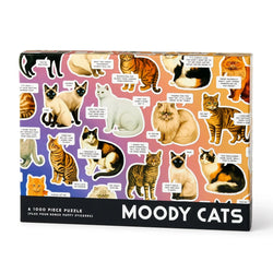Moody Cats 1000 Piece Jigsaw Puzzle (+Stickers) Brass Monkey