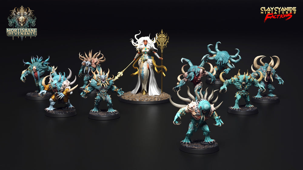 3D Printed Clay Cyanide Mortisbane Revenants - Moonmorphs Faction 28mm 32mm D&D (Online Only)