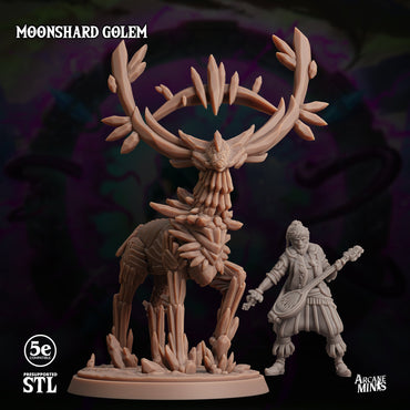 3D Printed Sordane Publishing Moonshard Golem Moonsoon 28 32mm D&D (Online Only)