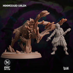 3D Printed Sordane Publishing Moonshard Golem Moonsoon 28 32mm D&D (Online Only)