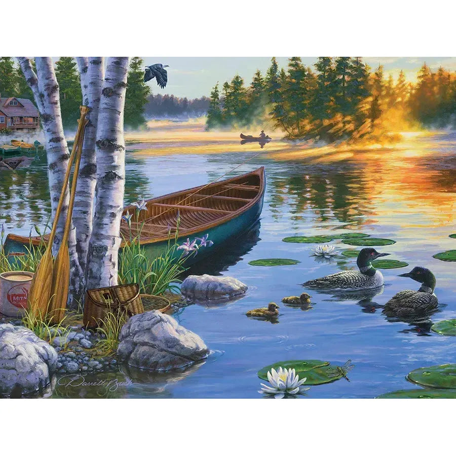 Morning on the Lake 275 Large Piece Jigsaw Puzzle Cobble Hill