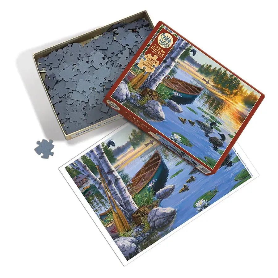 Morning on the Lake 275 Large Piece Jigsaw Puzzle Cobble Hill