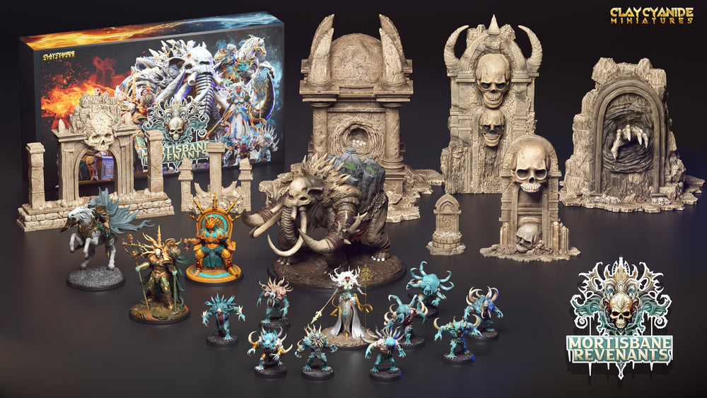 3D Printed Clay Cyanide Mortisbane Revenants - Arch Kavalos 28mm 32mm D&D (Online Only)