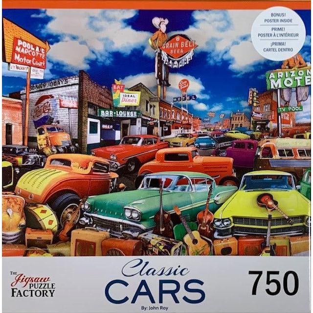 Motel Alley Classic Cars 750 Piece Jigsaw Puzzle Leap Year (ONLINE ORDER ONLY)