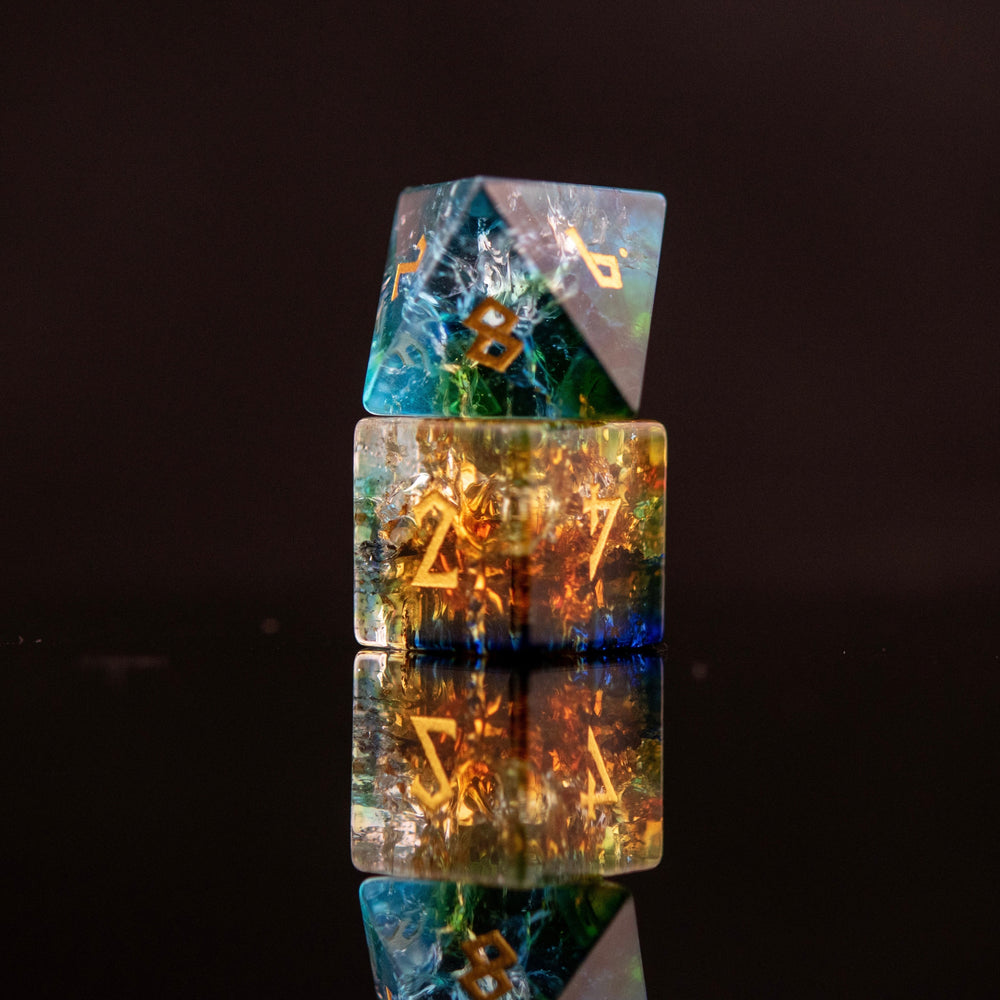 Pre-Order || Mother Nature Shattered Glass Dice Set