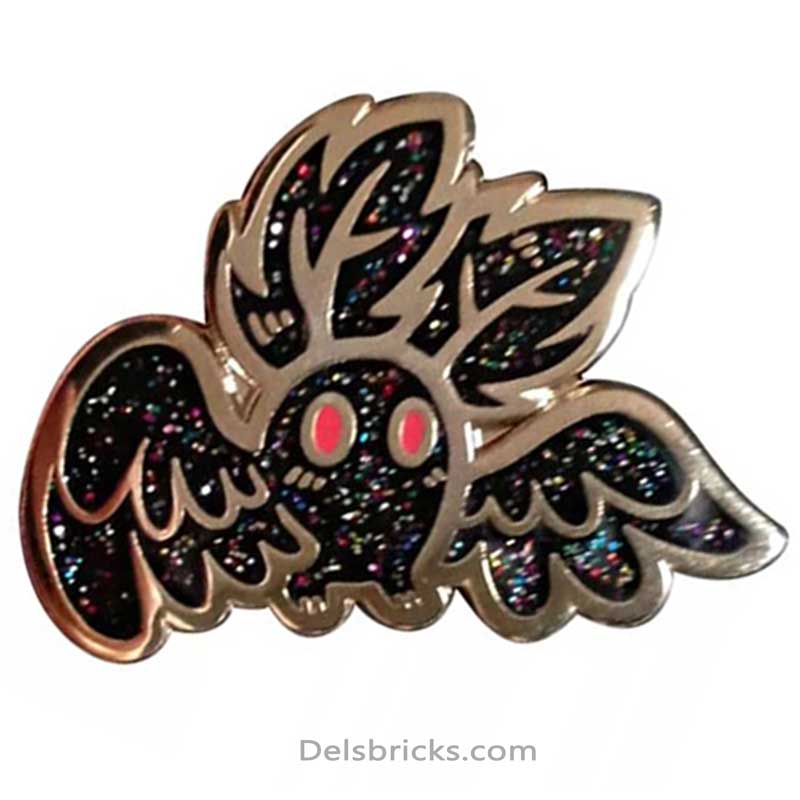 Moth Man Cute Cryptozoology Enamel Pins Near Me (ONLINE ORDER ONLY)