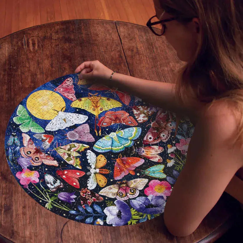 Moths 500 Piece Round Jigsaw Puzzle eeBoo (ONLINE ORDER ONLY)