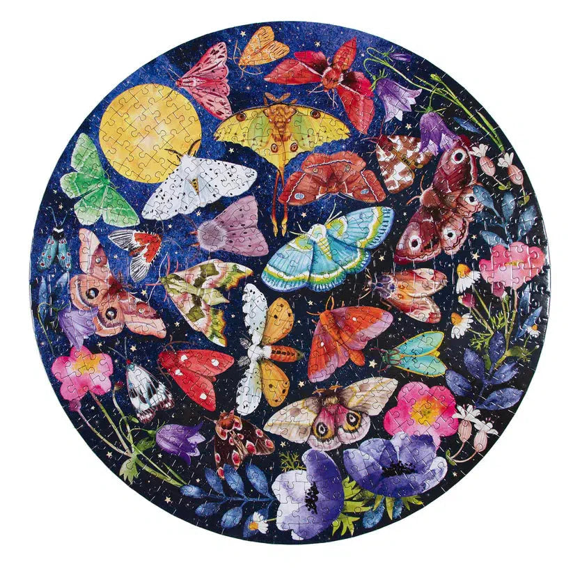 Moths 500 Piece Round Jigsaw Puzzle eeBoo (ONLINE ORDER ONLY)