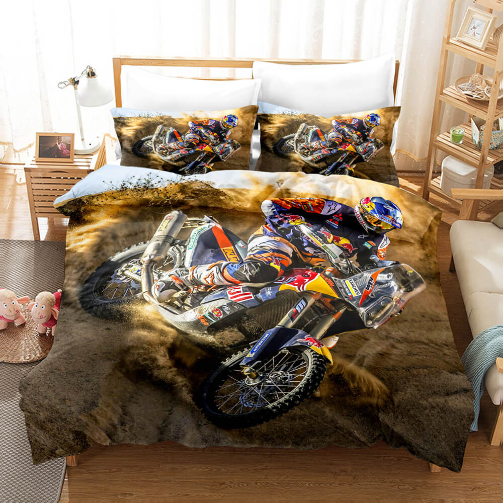 Motocross Dirt Bike Bedding Sets Quilt Covers Without Filler (Online Order Only)