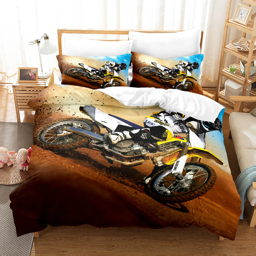 Motocross Dirt Bike Bedding Sets Quilt Covers Without Filler (Online Order Only)