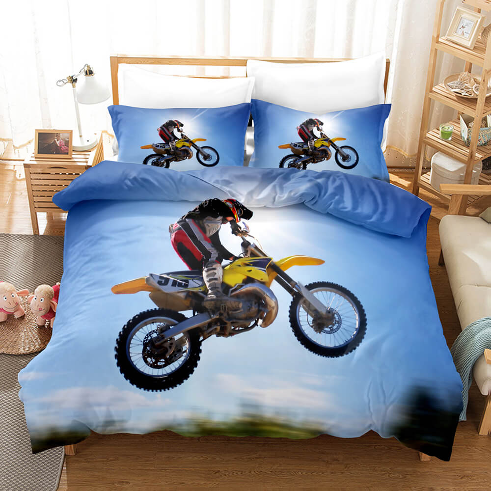 Motocross Dirt Bike Bedding Sets Quilt Covers Without Filler (Online Order Only)